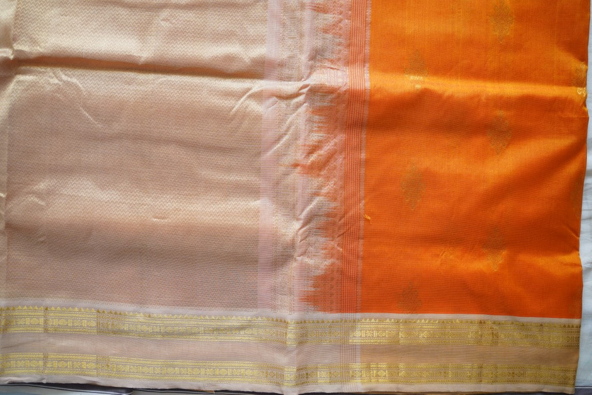 10 Yards Kanchi Handloom Silk Cotton Saree PC13714