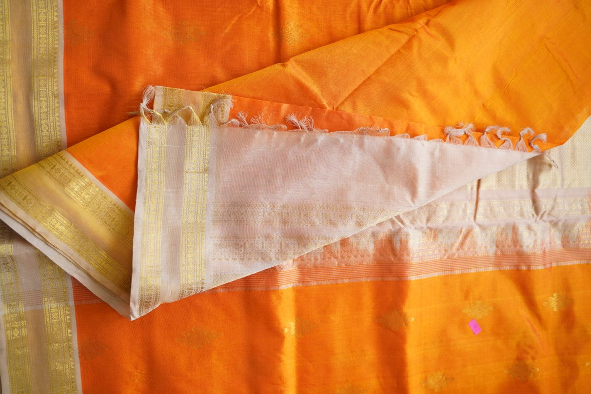 10 Yards Kanchi Handloom Silk Cotton Saree PC13714