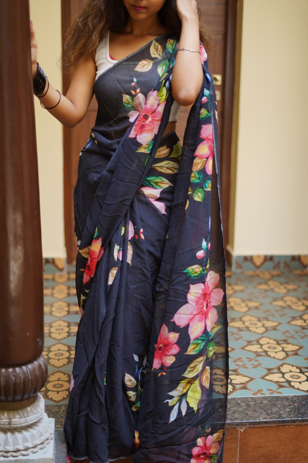 Fancy georgette saree PC14192