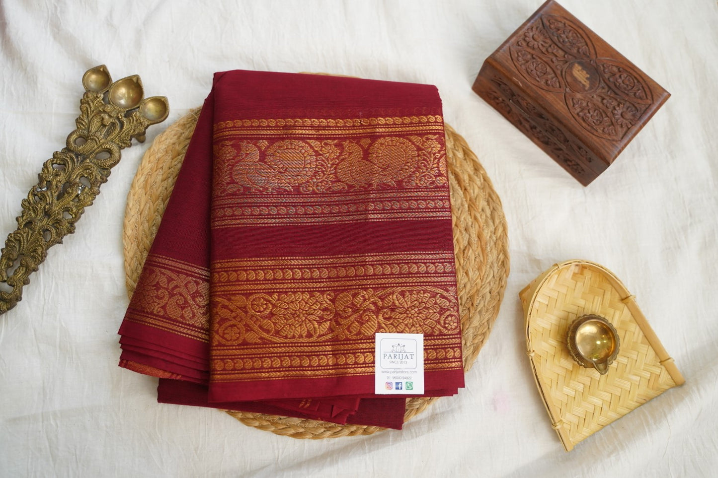 Chettinad handloom Cotton Saree PC17229
