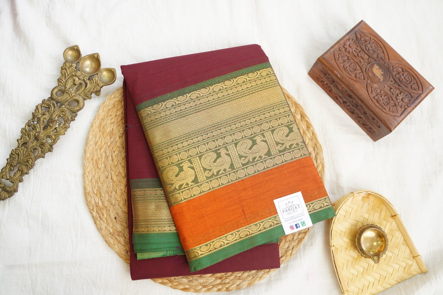 Chettinad handloom Cotton Saree PC17221