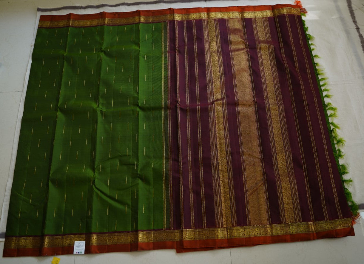 Chettinad handloom Cotton Saree With Ganga Jamuna Border PC10042