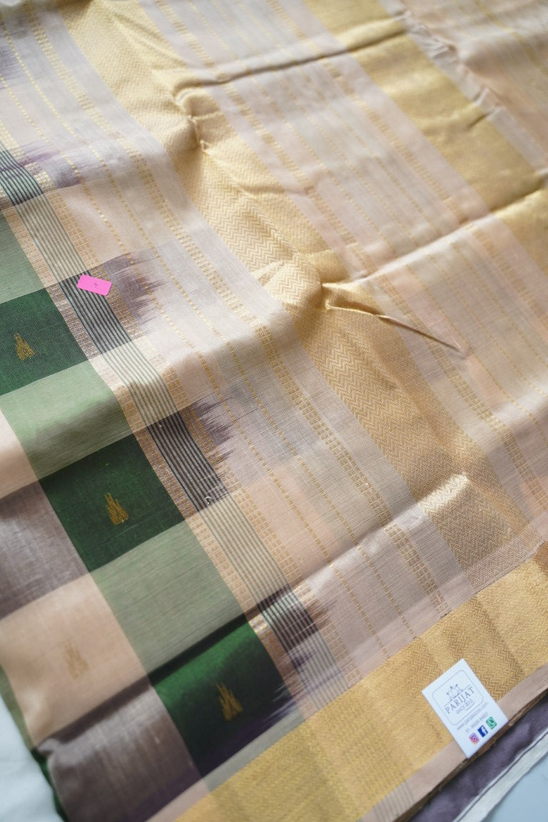 10 Yards Kanchi Handloom Silk Cotton Saree PC13705