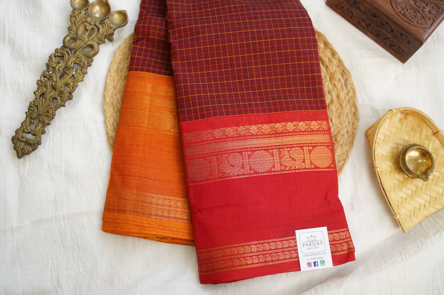 Chettinad handloom Cotton Saree PC17213