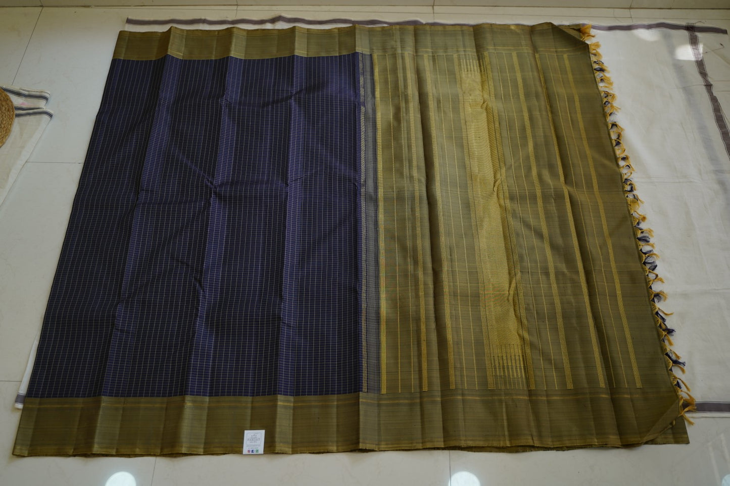 Chettinad handloom Cotton Saree With Thread Border PC10089