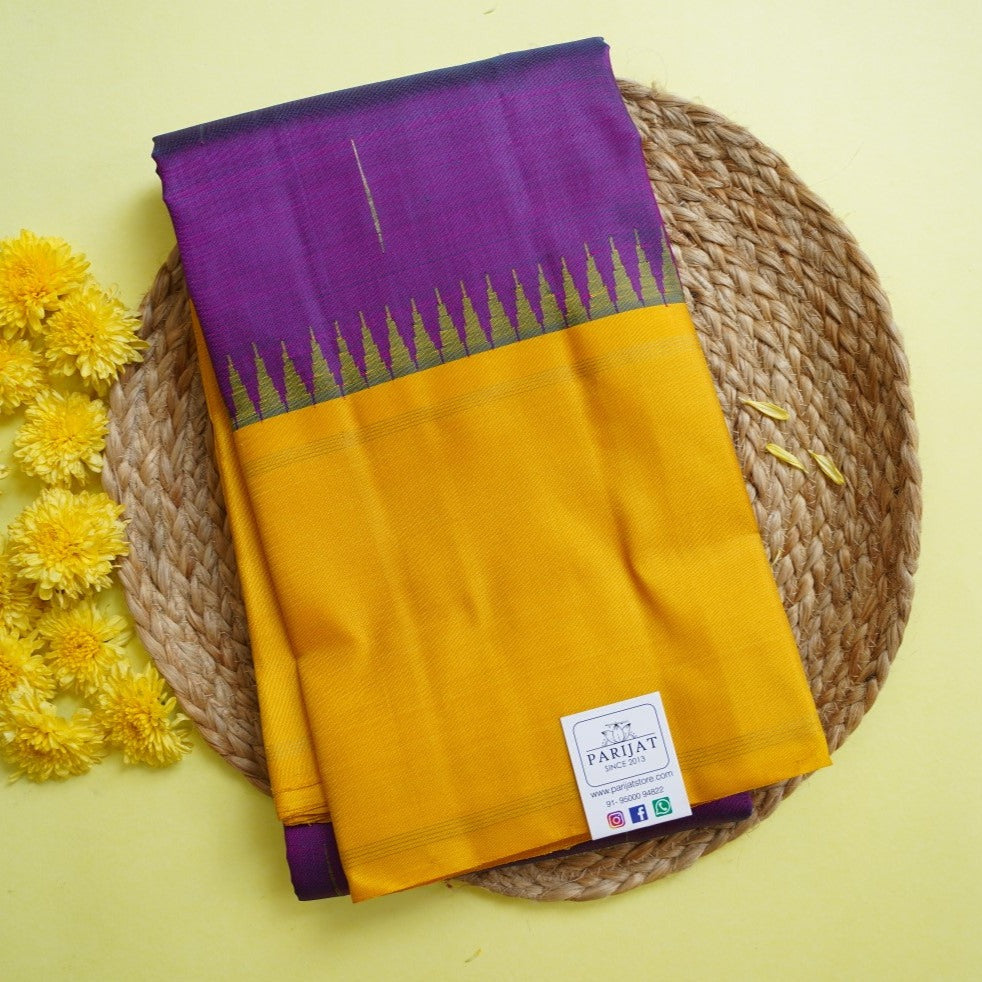Pink Purple Pure Kanchi Silk Saree PC10819