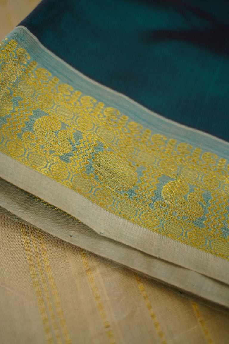 10 Yards Kanchi Handloom Silk Cotton Saree PC13719