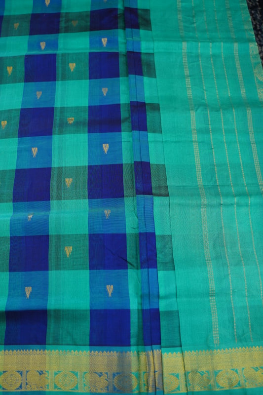 10 Yards Kanchi Handloom Silk Cotton Saree PC13702