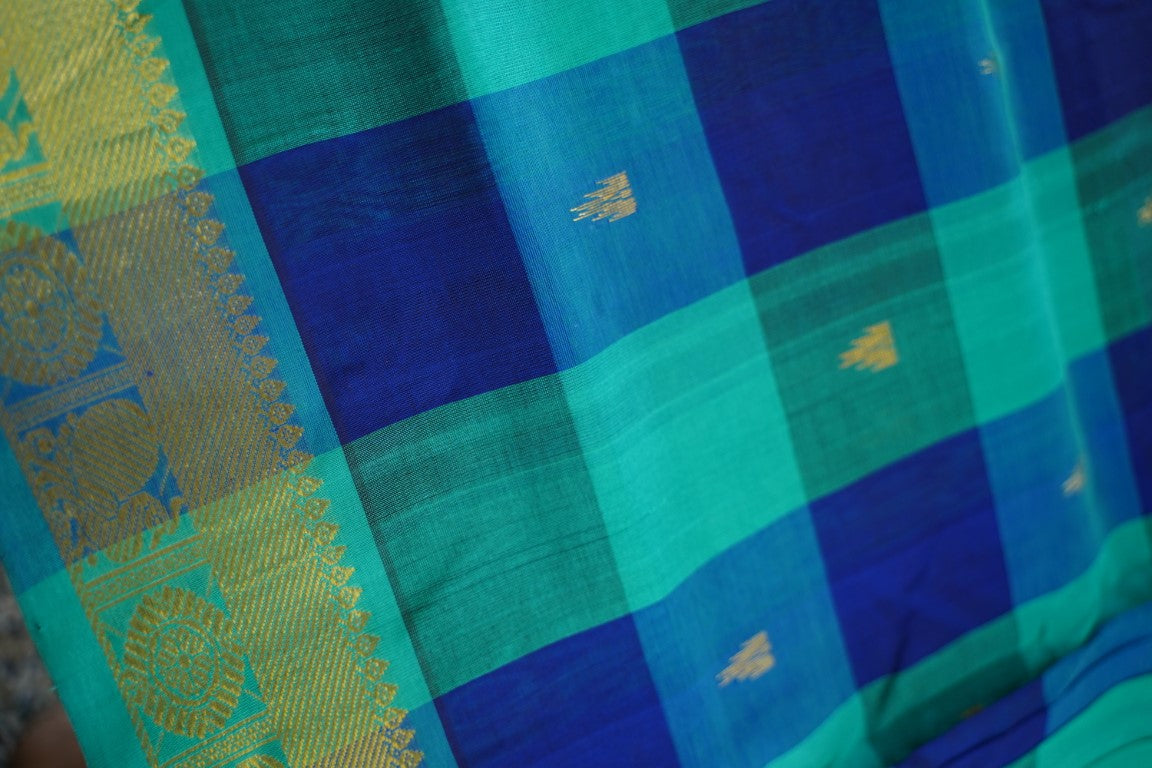 10 Yards Kanchi Handloom Silk Cotton Saree PC13702