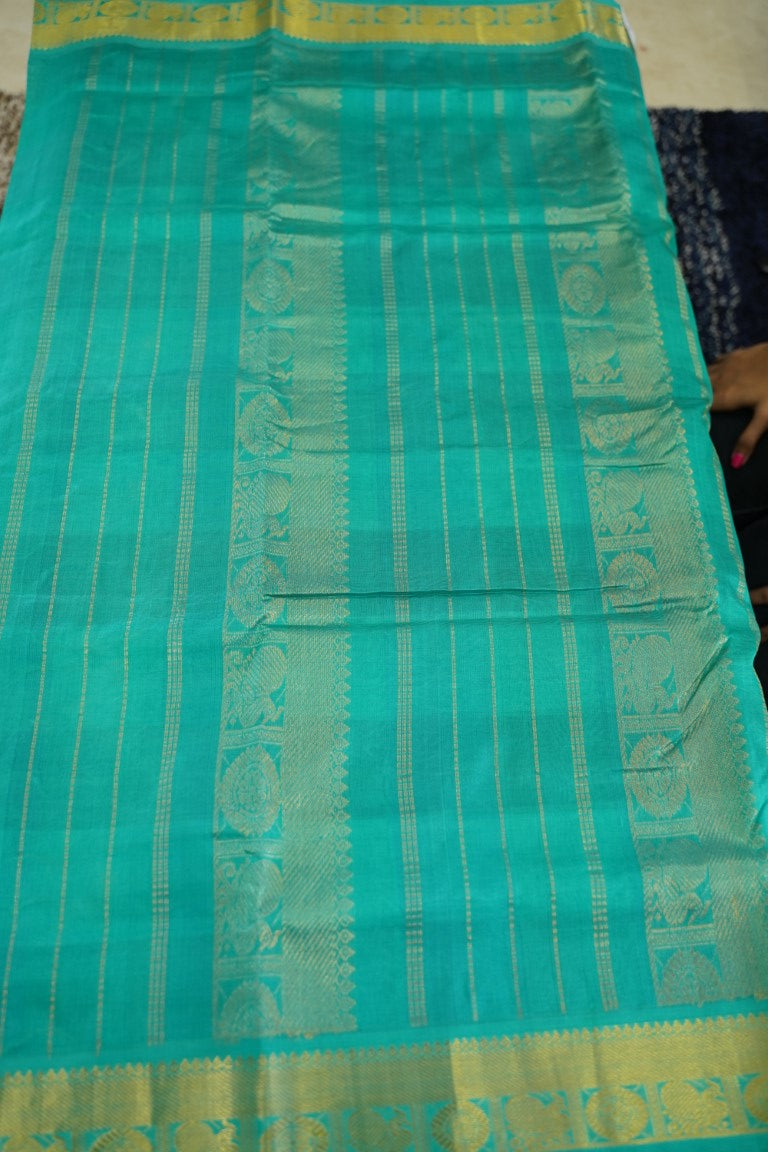 10 Yards Kanchi Handloom Silk Cotton Saree PC13702