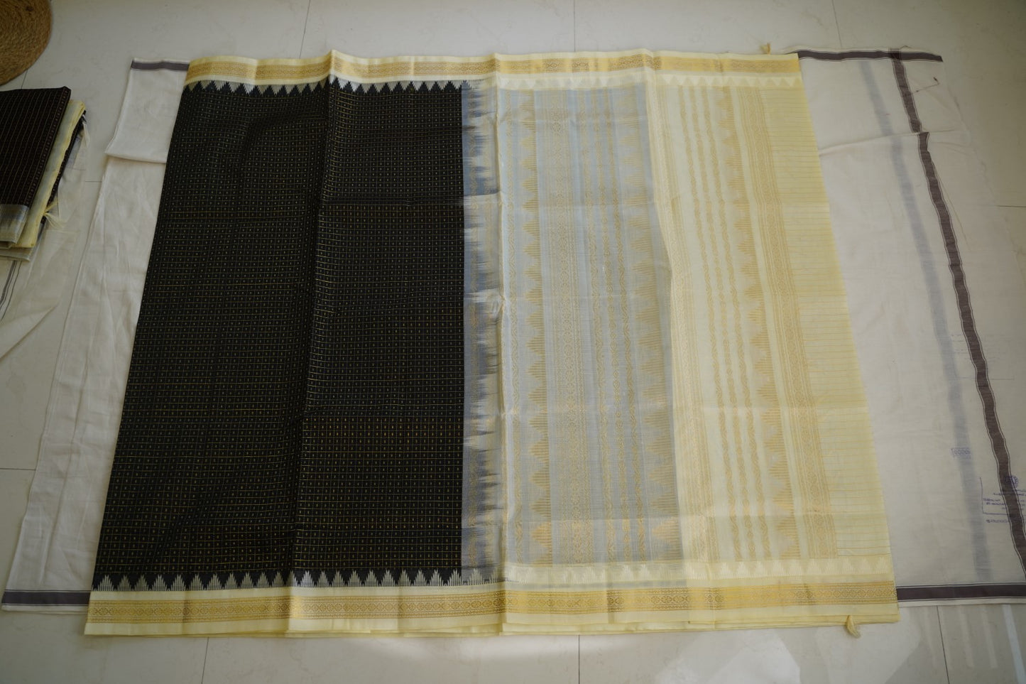 Kanchi Handloom Black Silk Cotton Saree PC14463