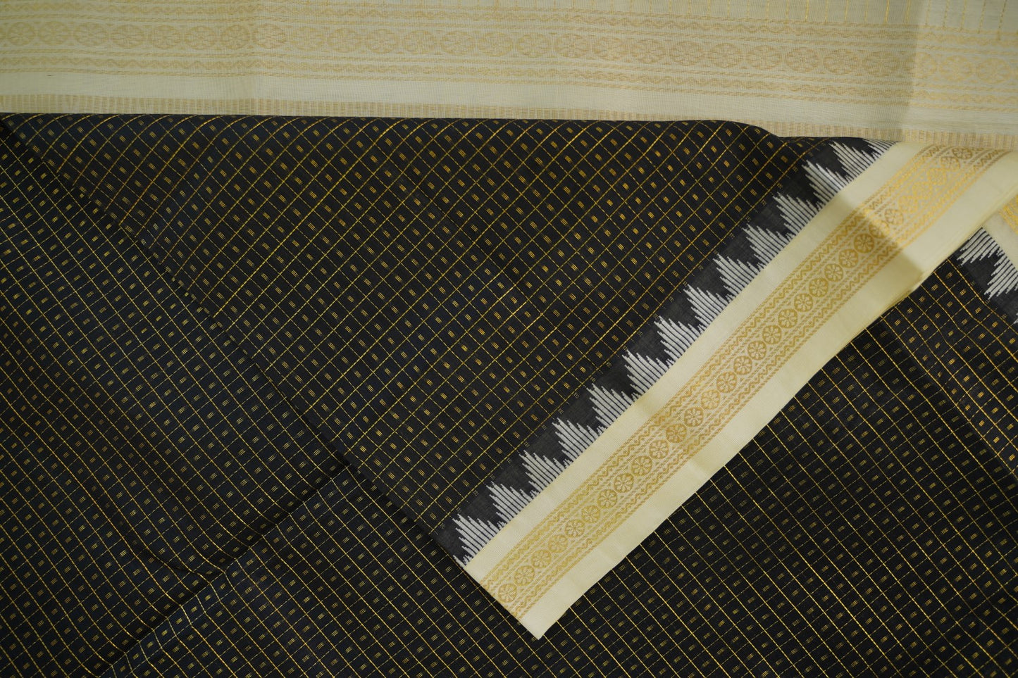 Kanchi Handloom Black Silk Cotton Saree PC14463