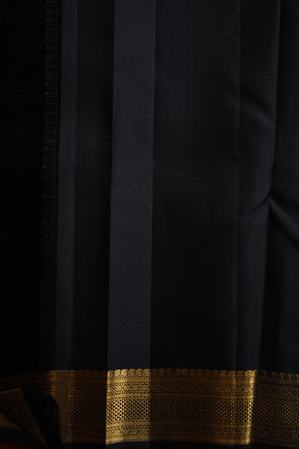 Black Pure Kanchi Silk Saree PC11920