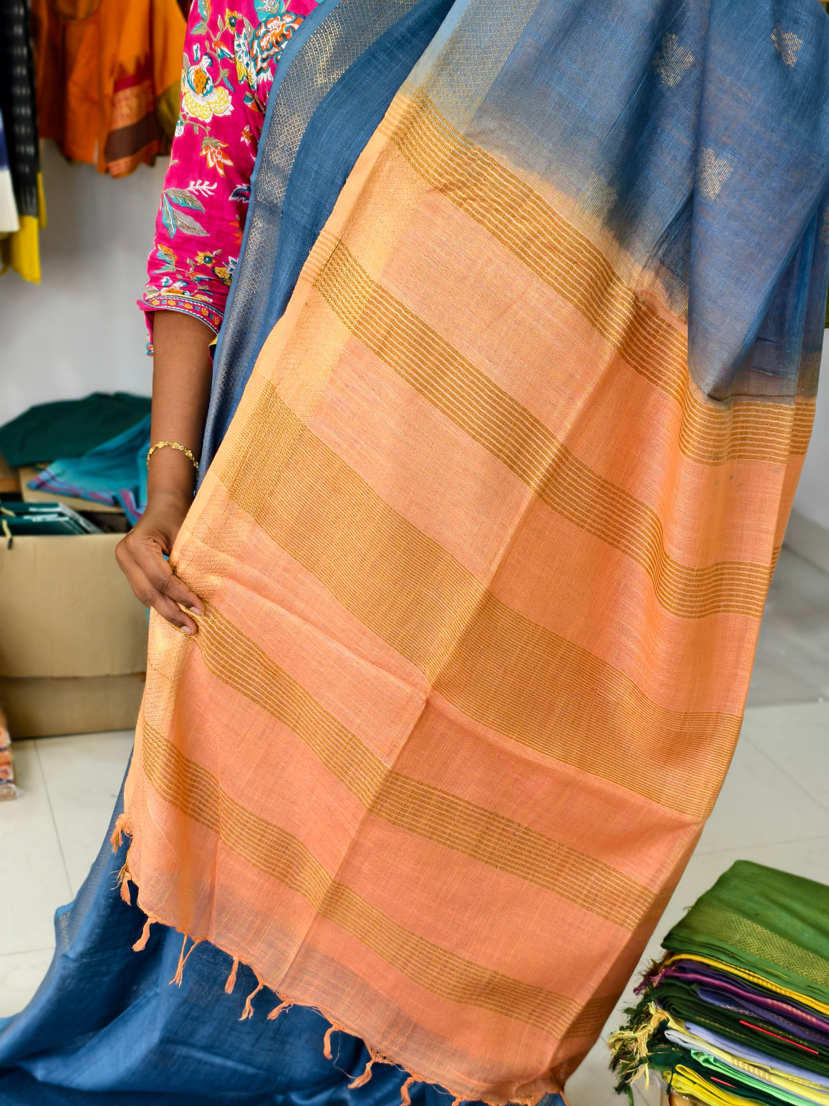 semi linen saree PC17952