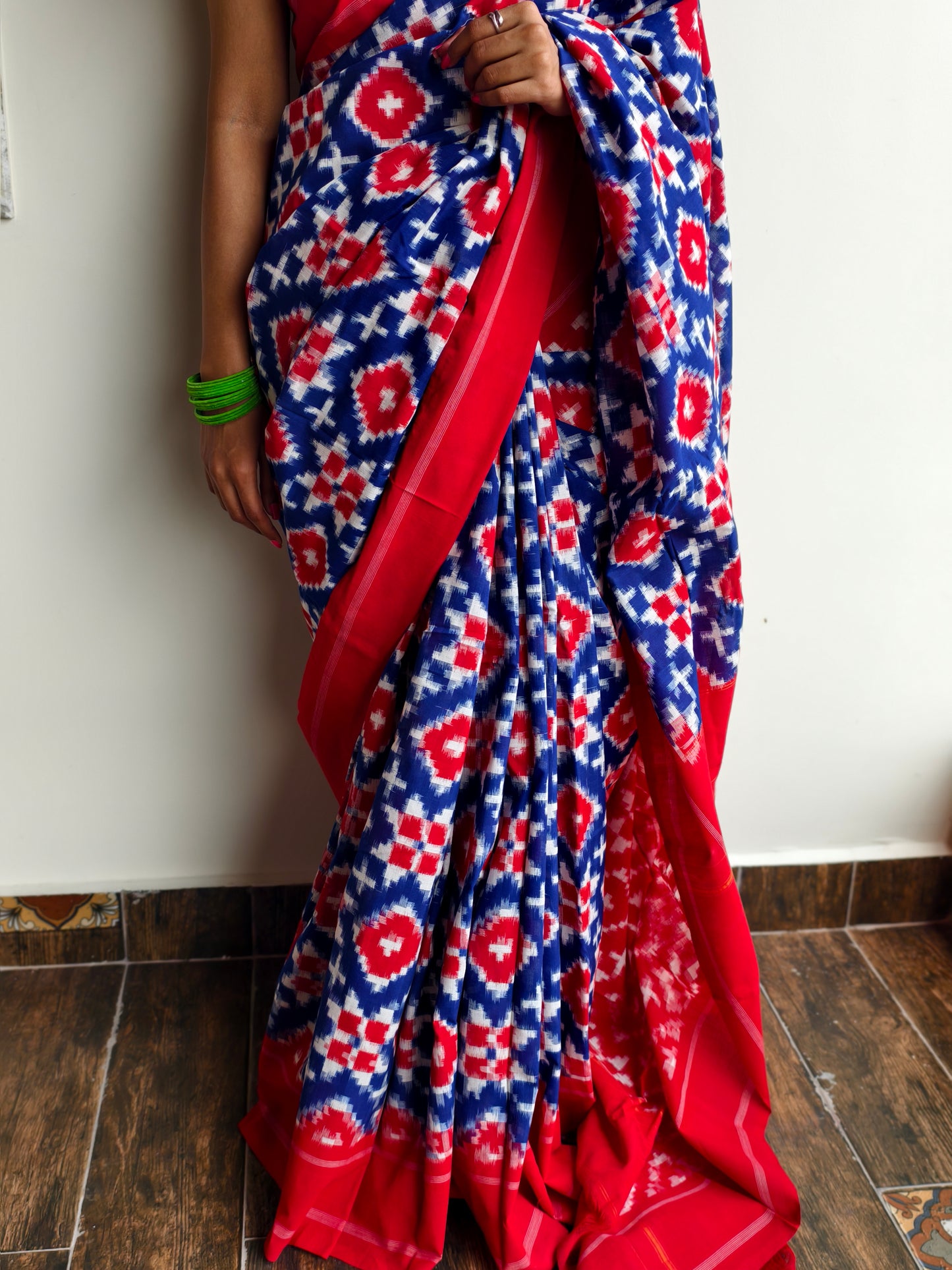 Telia Rummal Ikat handloom Cotton Saree PC11600