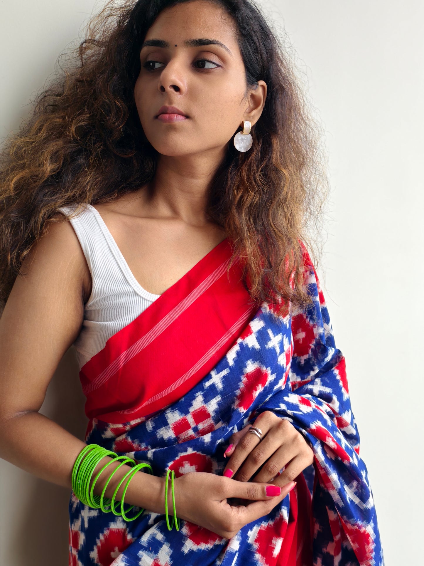 Telia Rummal Ikat handloom Cotton Saree PC11600