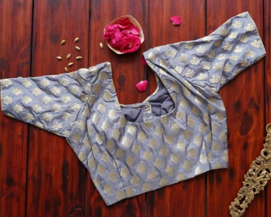 Brocade Silk Blouse PC3934 freeshipping - Parijat Collections