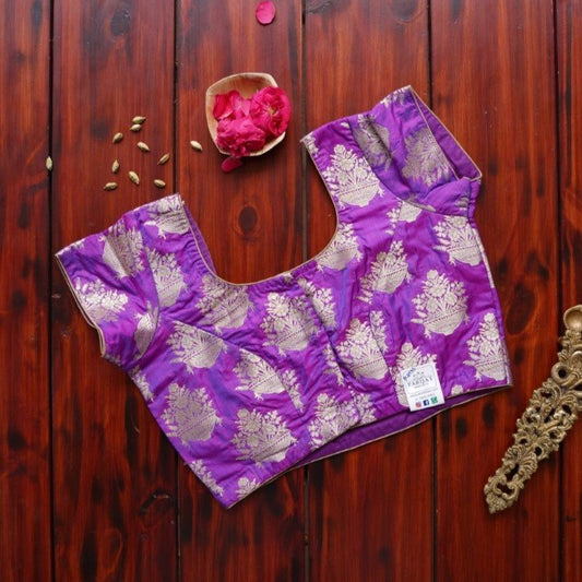 Brocade Silk Blouse PC3933 freeshipping - Parijat Collections