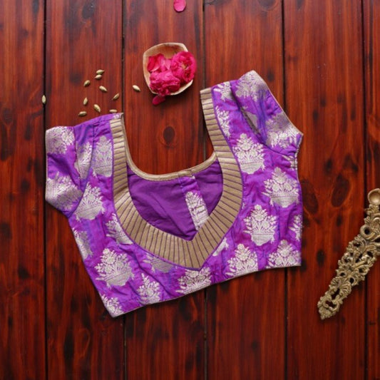 Brocade Silk Blouse PC3933 freeshipping - Parijat Collections