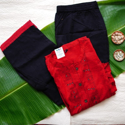 READYMADE COTTON KURTI TOP SETS PC2052 freeshipping - Parijat Collections