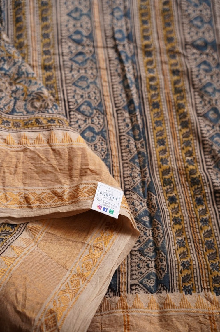 Kalamkari Organic Sungadi cotton saree (without blouse) PC9037