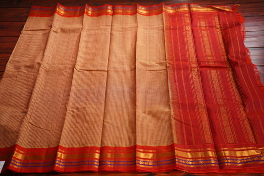 Gadwal handloom Cotton Saree silk border PC7630