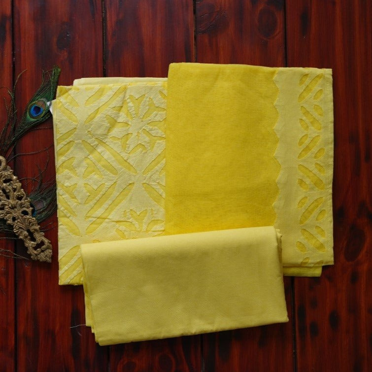 Applique Cotton Salwar Material suit set PC3707 freeshipping - Parijat Collections