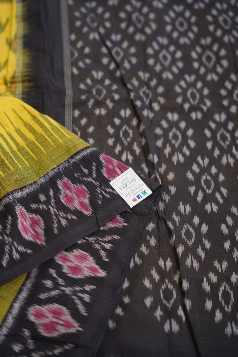 Ikat handloom Cotton Saree PC6356 freeshipping - Parijat Collections