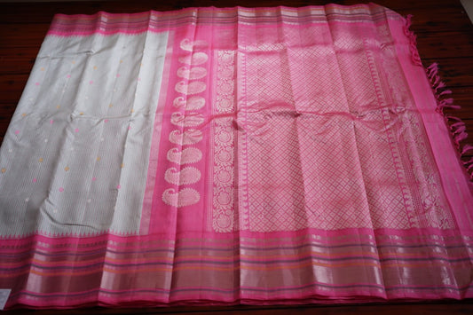 Lite Pista Green Gadwal Silk Saree PC9442