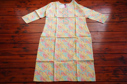 Ready made Cotton Straight Kurti PC9447