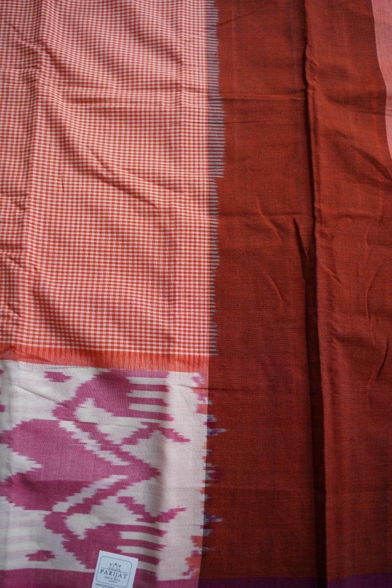 Ikat handloom Cotton Saree PC8598