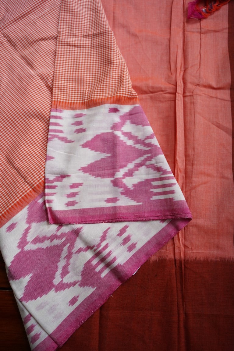 Ikat handloom Cotton Saree PC8598