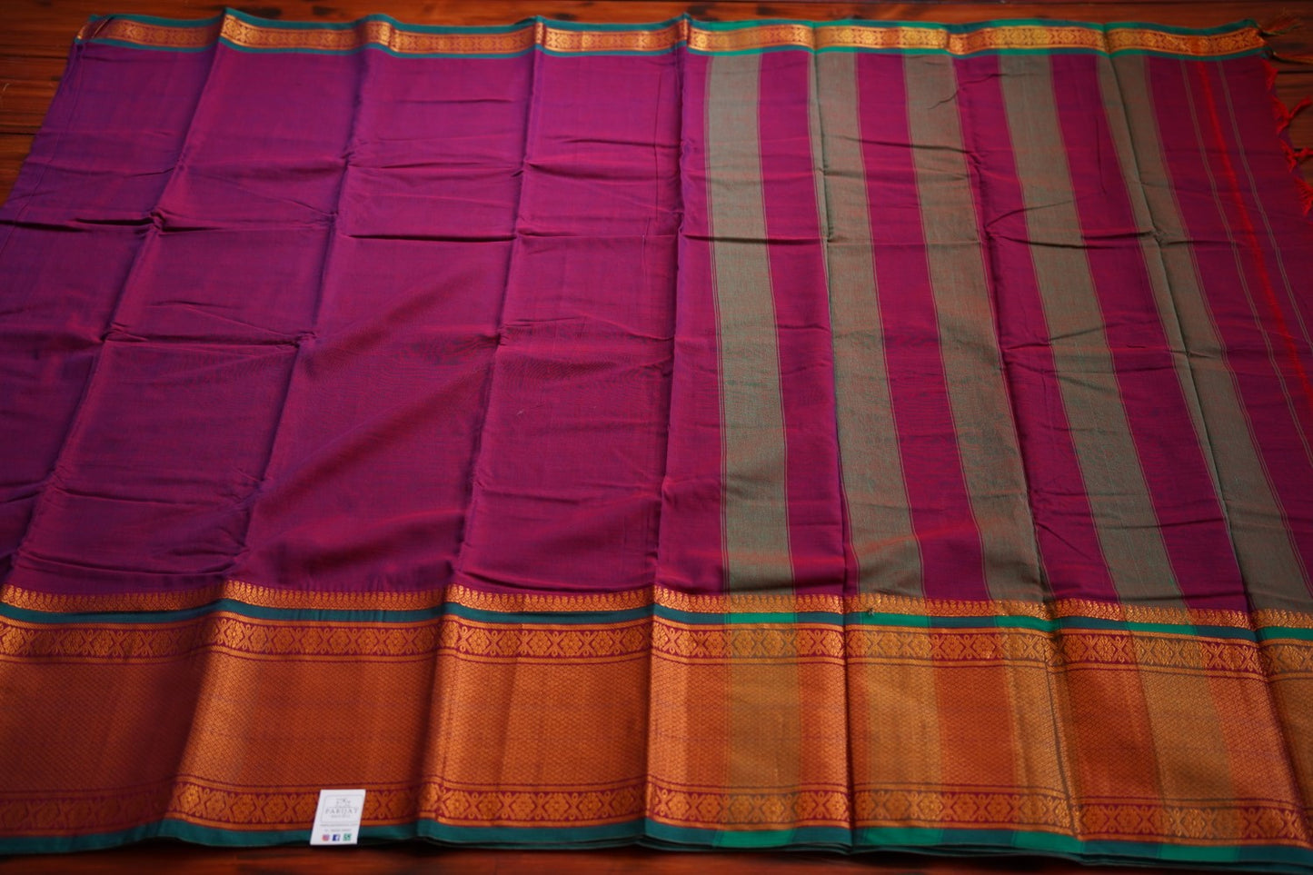 Narayanapet handloom Cotton Saree with Jari border PC9827