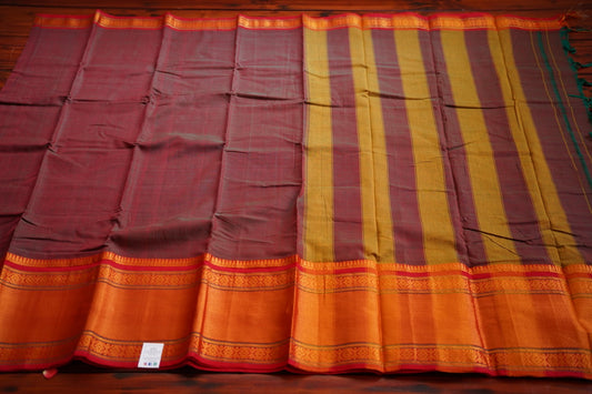 Narayanapet handloom Cotton Saree with Jari border PC9824