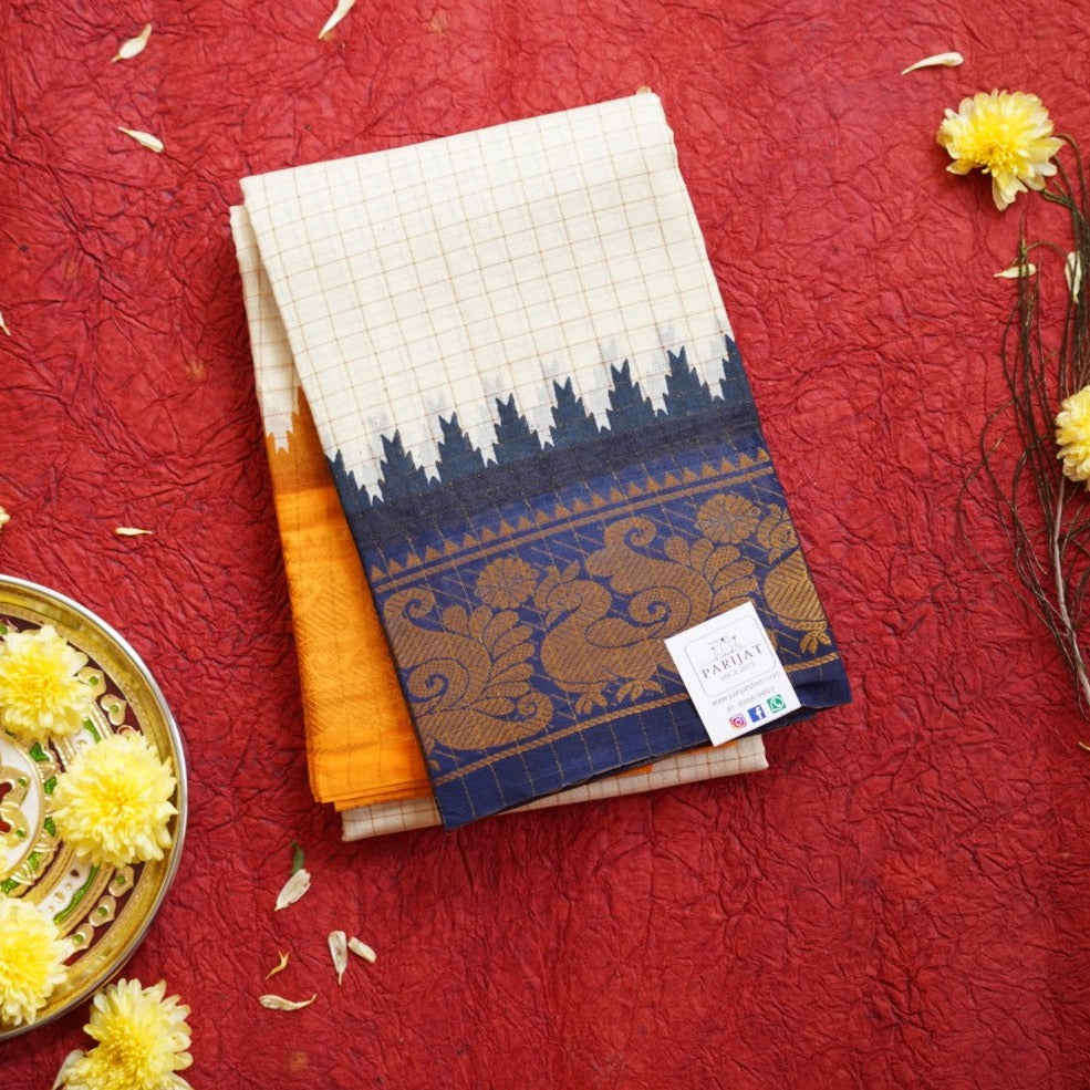 Sungadi handloom Cotton Saree With Jari Border PC9510