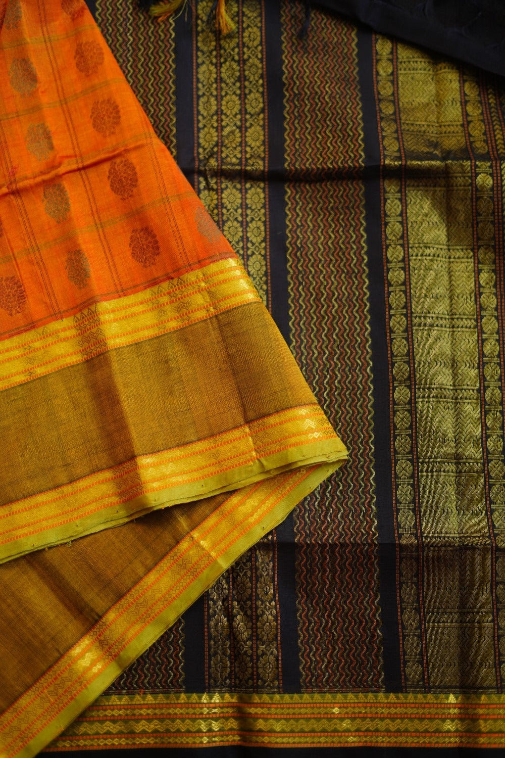 Kanchi Silk Cotton Saree With Zari Border PC9602