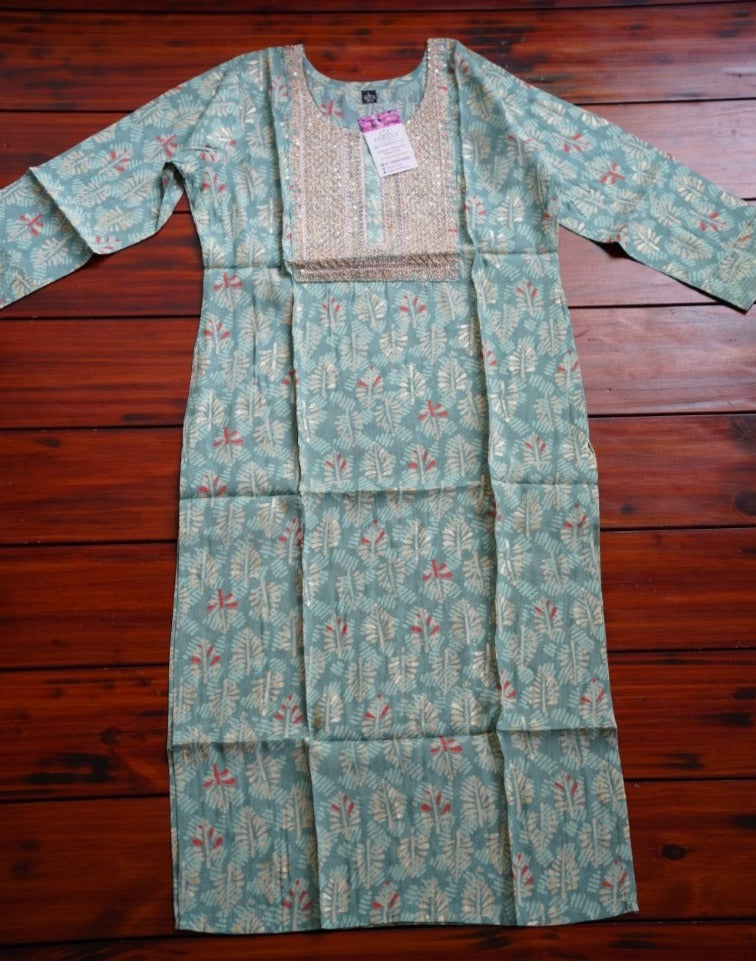 Ready made Rayon Straight Kurti  PC8709