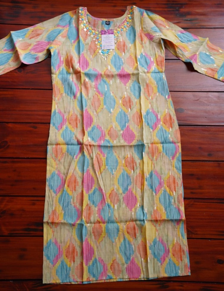 Ready made Cotton Straight Kurti PC8713