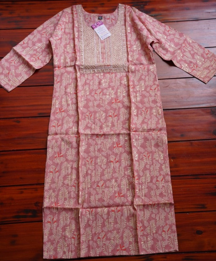 Ready made Cotton Straight Kurti  PC8711