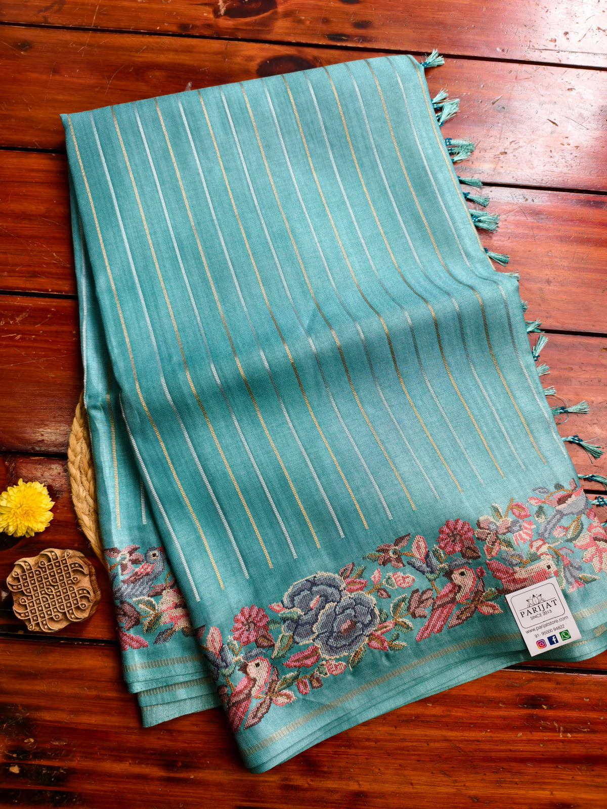 semi tussar silk saree