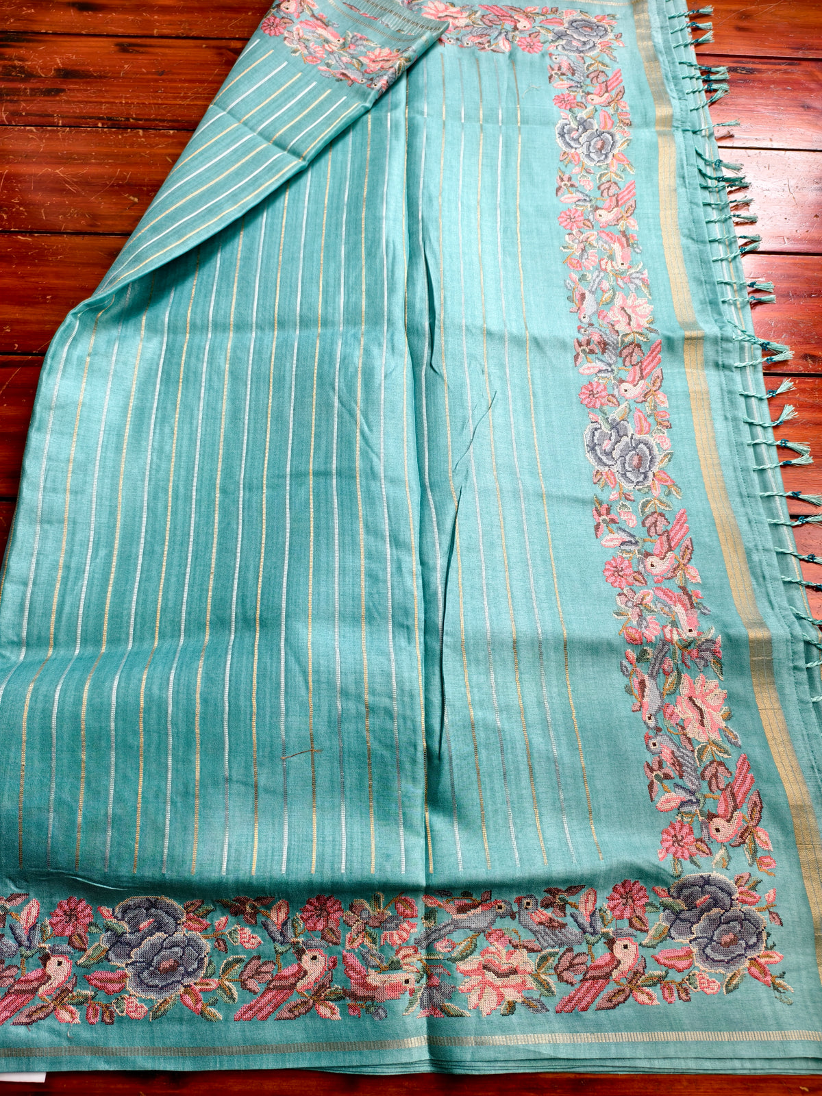 semi tussar silk saree