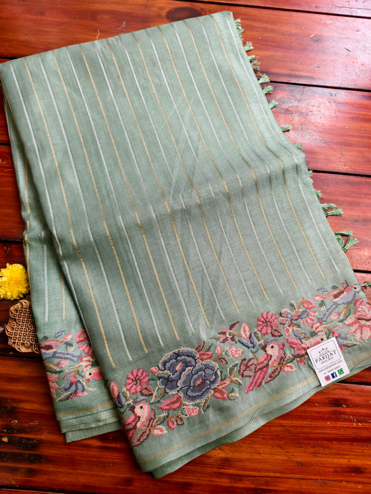 semi tussar silk saree