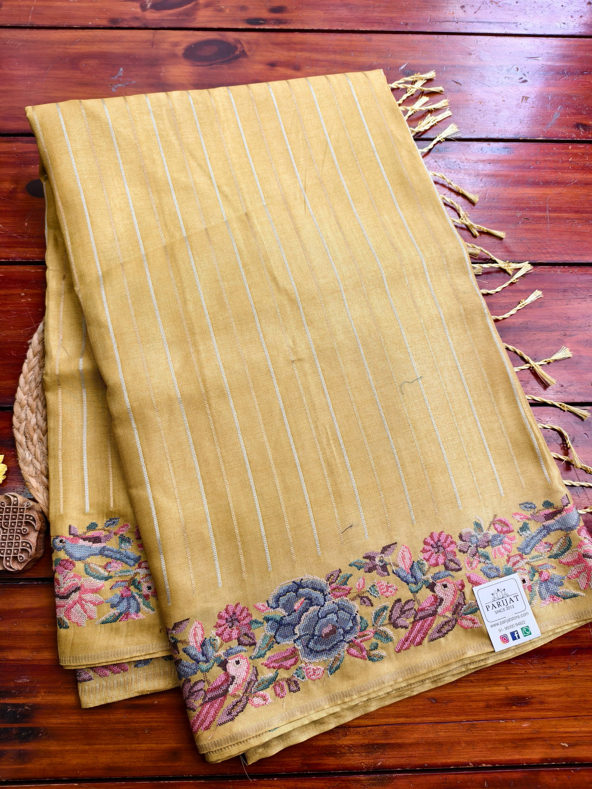 semi tussar silk saree