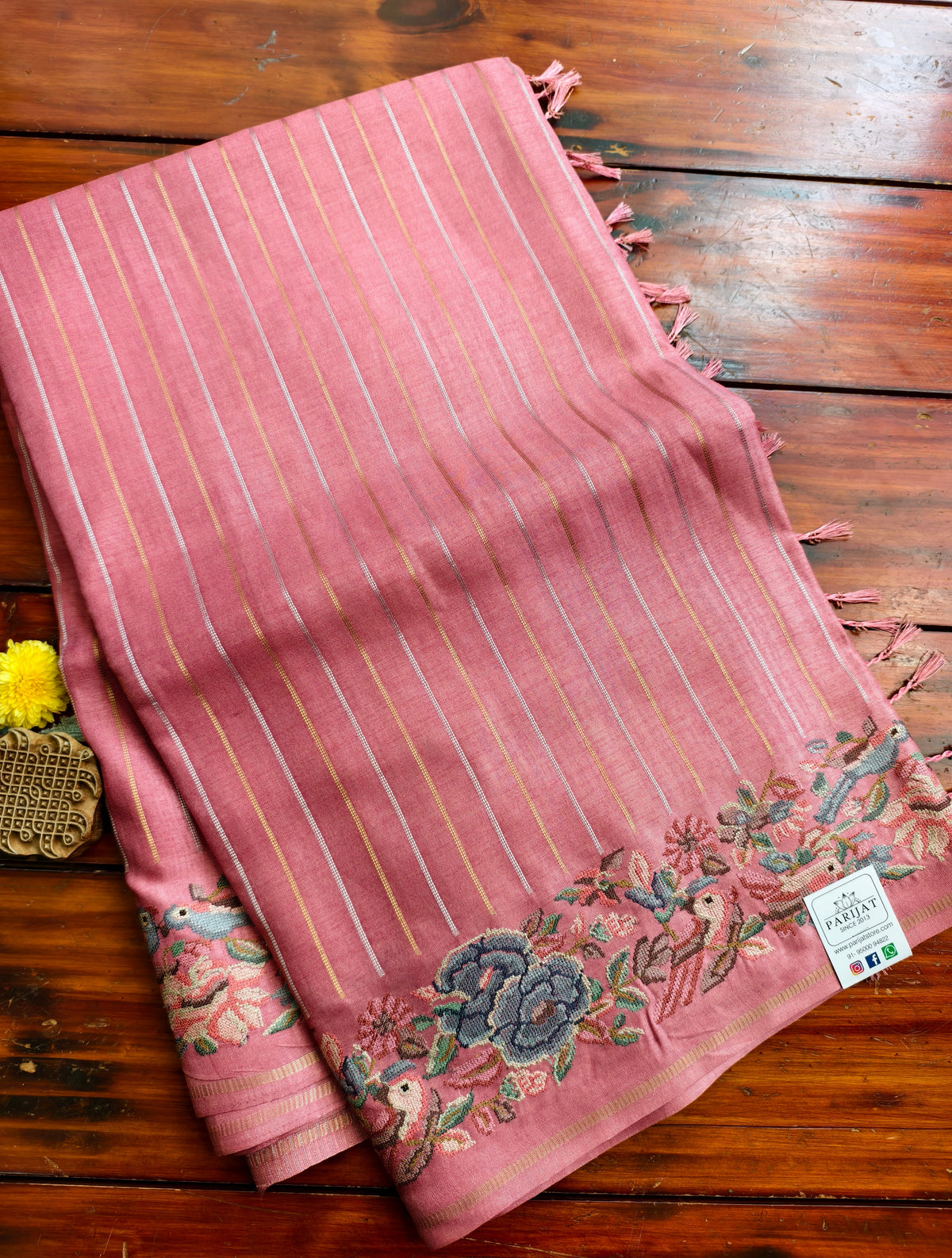 semi tussar silk saree