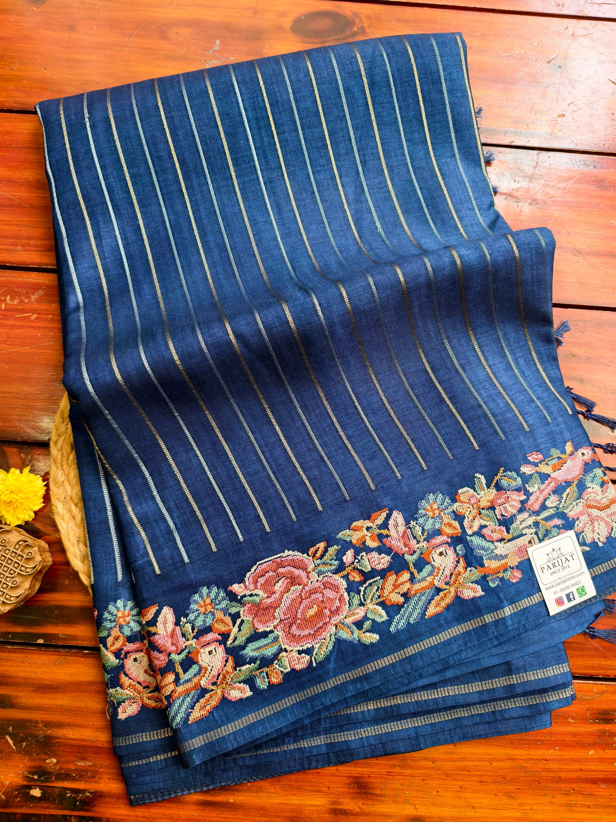 semi tussar silk saree