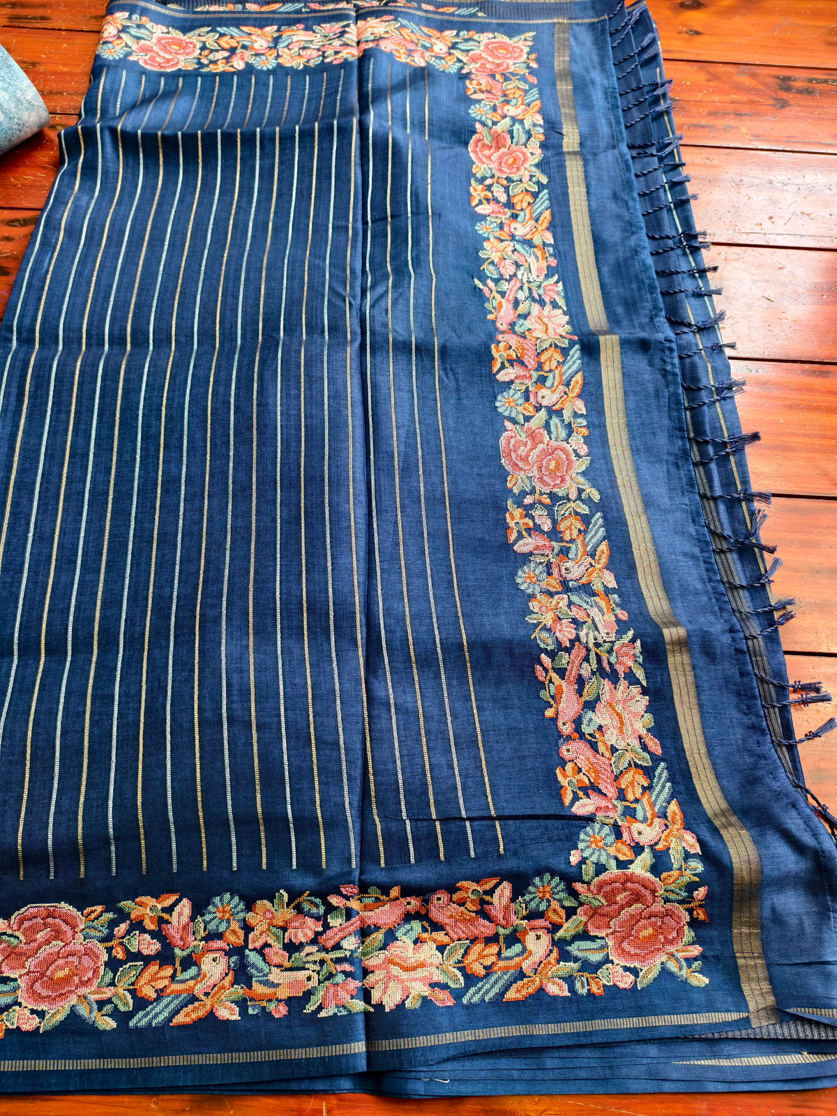 semi tussar silk saree