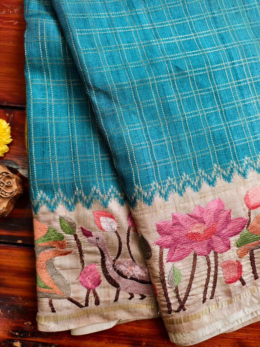 semi tussar saree PC18301