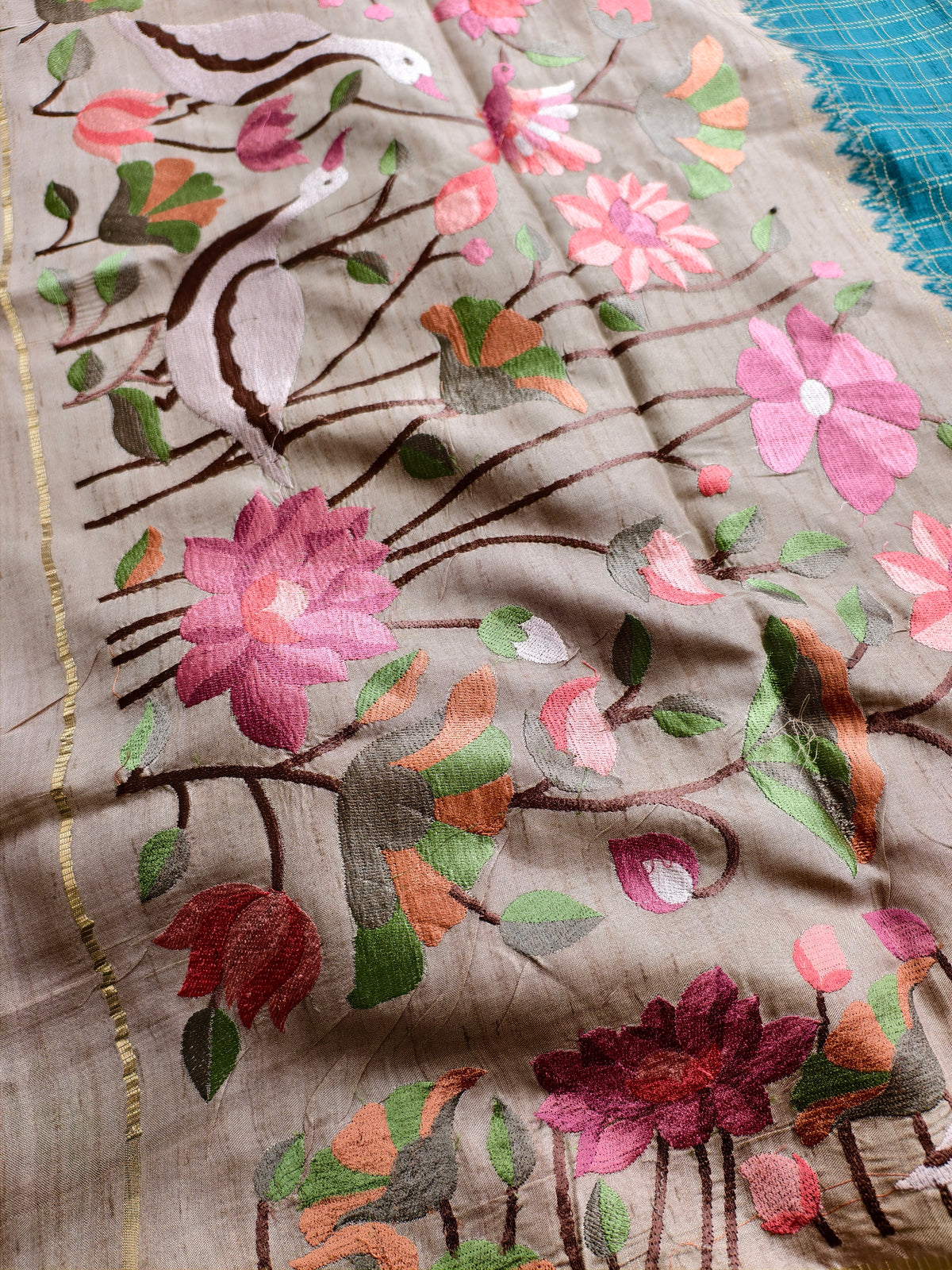 semi tussar saree
