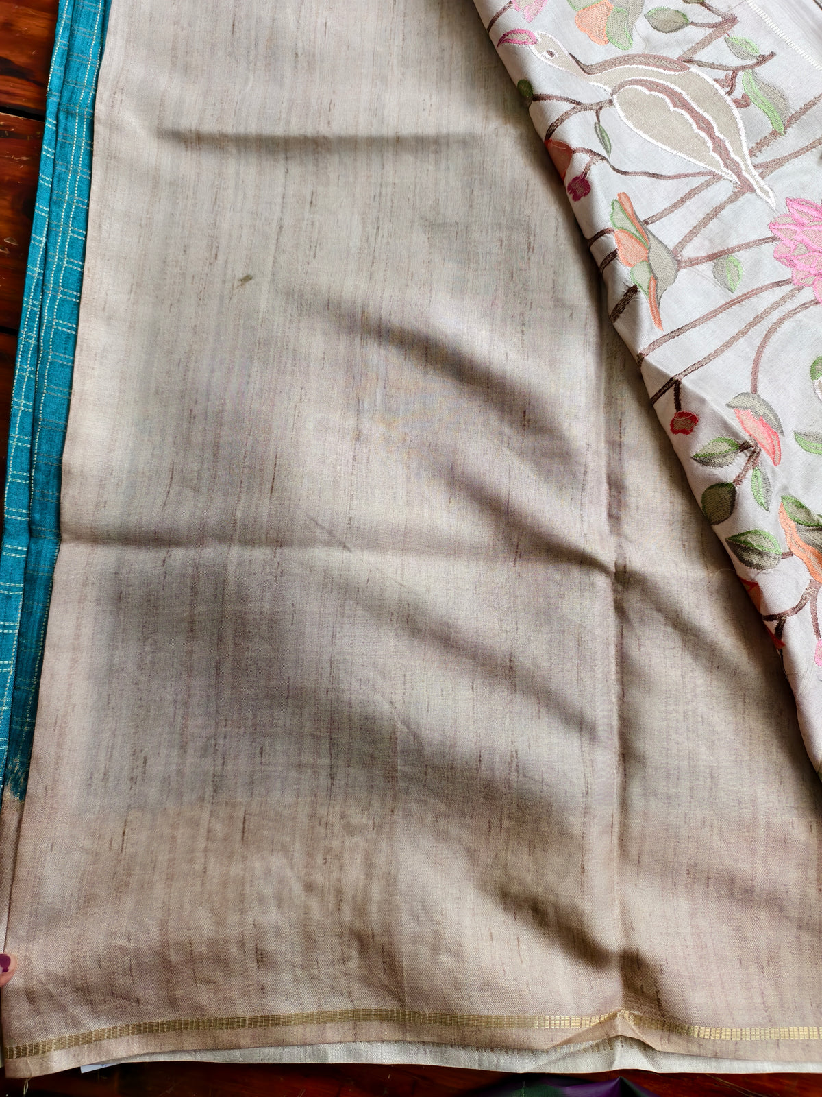 semi tussar saree