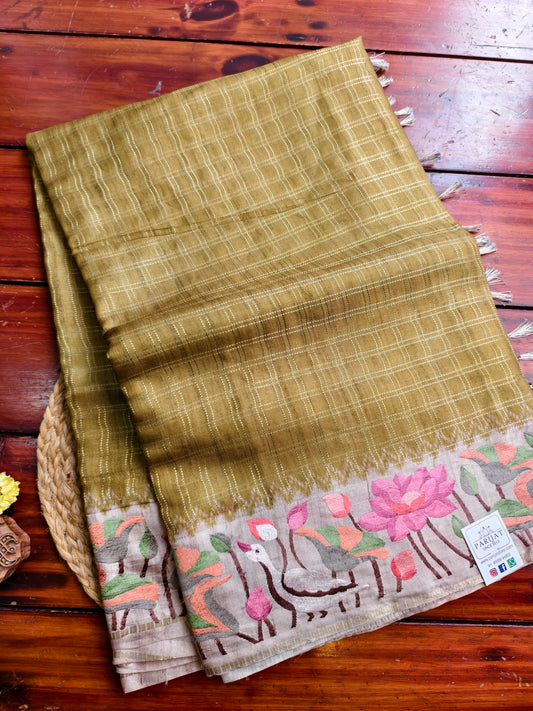 semi tussar saree PC18302